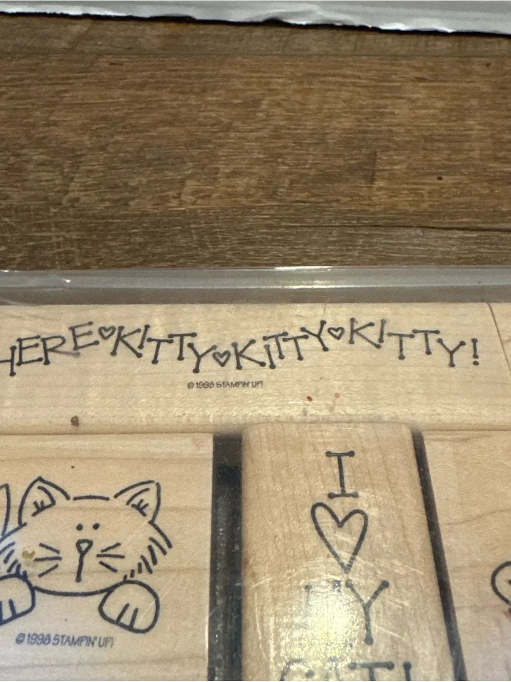 STAMPIN UP Meow Meow 9 Rubber Stamps Cats Sleeping Love - NEW